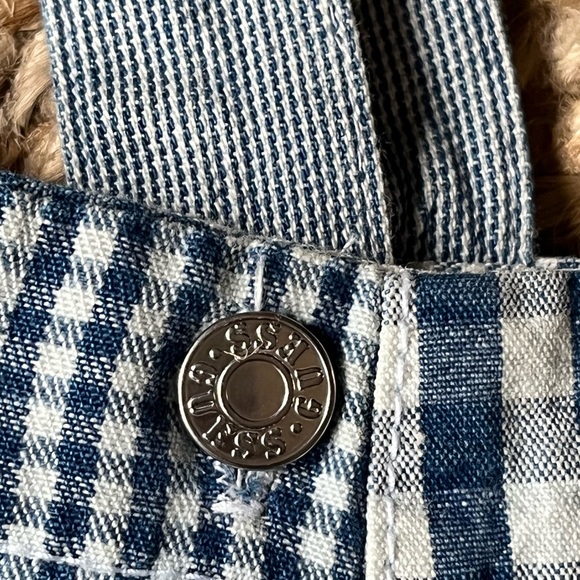 🔹 vintage guess gingham pinafore skirt - Picture 10 of 10